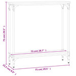 vidaXL Table console chêne marron 75x22 5x75 cm bois d'ingénierie