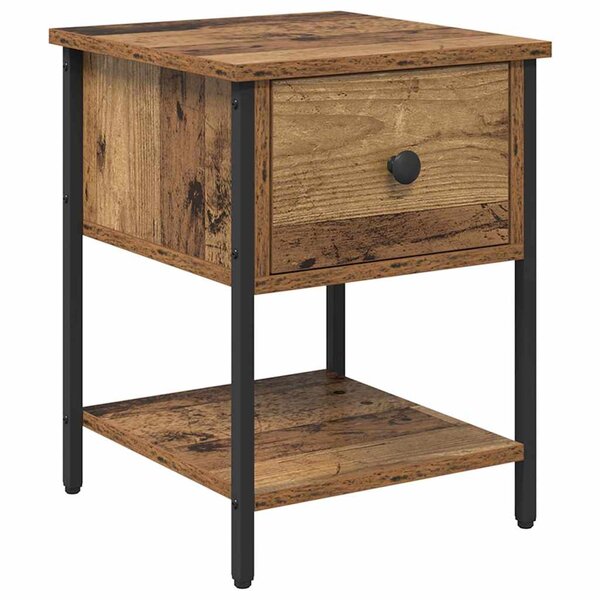 vidaXL Table de chevet Bois ancien 34 x 35 5 x 45 cm Bois d'ingénierie