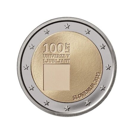 Monnaie 2 euros commémorative slovénie 2019 - université ljubljana