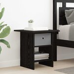 vidaXL Table de chevet Chêne noir 41 x 40 x 45 cm Bois d'ingénierie