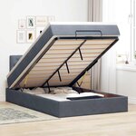 vidaXL Cadre de lit ottoman et matelas gris foncé 120x200 cm velours