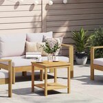 vidaXL Table d'appoint Huile Naturelle 45 x 45 x 45 cm