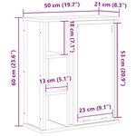 vidaXL Armoire murale de salle de bain miroir chêne marron 50x21x60 cm