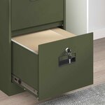 vidaXL Cabinet de Dossier avec tiroir Vert olive 44 x 50 x 106.5 cm