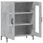 vidaXL Buffet gris béton 69 5x34x90 cm bois d'ingénierie