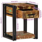 vidaXL Cabinet de chevet avec tiroir 2 Pièces 40 x 35 x 50 cm