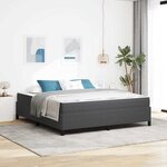 vidaXL Cadre de lit Gris foncé 180 x 200 cm Tissu en velours côtelé