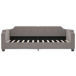 vidaXL Lit de jour avec matelas taupe 90x200 cm tissu