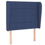 vidaXL Sommier à lattes de lit avec matelas Bleu 80x200 cm Tissu