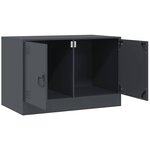 vidaXL Meubles TV 2 Pièces anthracite 67x39x44 cm acier