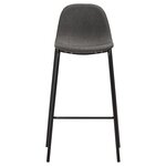 vidaXL Ensemble de bar 3 Pièces Tissu Gris foncé