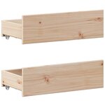vidaXL Cadre de lit sans matelas avec tête de lit 200x200 cm bois pin