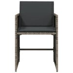 vidaXL Chaises de jardin avec coussins lot de 4 gris résine tressée