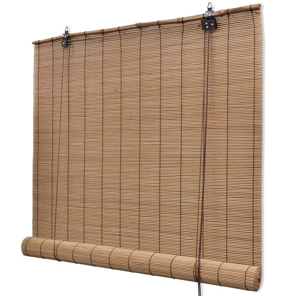 vidaXL Store roulant Bambou Marron 140x160 cm