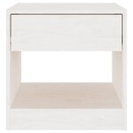 vidaXL Table de chevet Blanc 40x31x40 cm Bois de pin massif