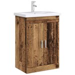vidaXL Meuble sous lavabo de salle de bain Bois ancien