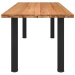 vidaXL Table à manger marron clair bois de chêne massif rectangulaire