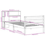 vidaXL Lit bibliothèque sans matelas blanc 100x200 cm bois pin massif