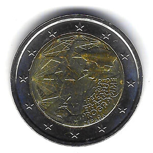 Monnaie 2 euros commémorative espagne erasmus 2022
