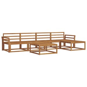 vidaXL Ensemble de canapés d'extérieur 6 Pièces Naturel
