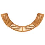 vidaXL Enceinte pour bain à remous semi-ronde 252x112x55 5 cm en bois massif d'acacia