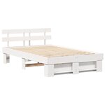 vidaXL Cadre de lit Blanc 120 x 200 cm Bois massif en pin