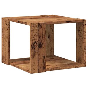 vidaXL Table basse vieux bois 40x40x30 cm bois d'ingénierie