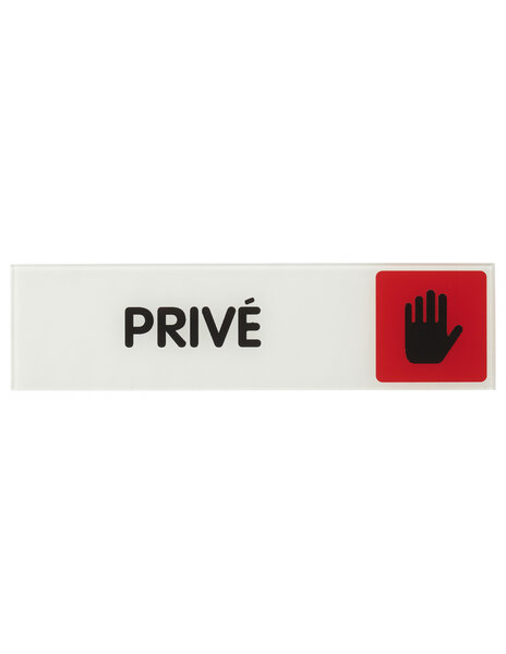 THIRARD - Plaque de signalisation Privé plexiglass adhésif 170x45mm - THIRARD