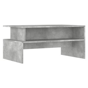 vidaXL Table basse gris béton 90x55x42 5 cm bois d'ingénierie