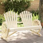 vidaXL Chaise de jardin Adirondack 2 places bois de sapin massif