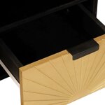 vidaXL Meuble TV Noir et or 100 x 33 x 46 cm Bois d'ingénierie