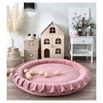 Tapis de jeu Nest velours rose