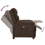 vidaXL Fauteuil inclinable électrique Marron foncé Tissu