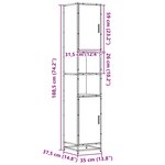 vidaXL Armoire de salle de bain chêne fumé bois d'ingénierie et métal