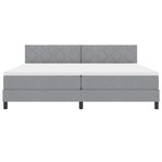 vidaXL Lit à ressorts avec matelas Gris clair 200 x 200 cm tissu