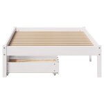 vidaXL Cadre de lit sans matelas blanc 75x190 cm bois de pin massif