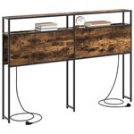 vidaXL Tête de lit de rangement Chêne fumé 160 cm Bois d'ingénierie