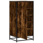 vidaXL Étagère à chaussures chêne fumé 48x38x97 5 cm bois d'ingénierie