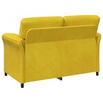 vidaXL Sofa 2 places Jaune 138 x 83 x 95 cm Velours