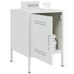 vidaXL Tables de chevet 2 Pièces blanc 36x39x50 5 cm acier