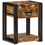 Table de chevet vidaXL 40x35x50 cm en bois massif de récupération