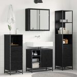 vidaXL Ensemble de mobilier de salle de bain 3 Pièces Chêne noir