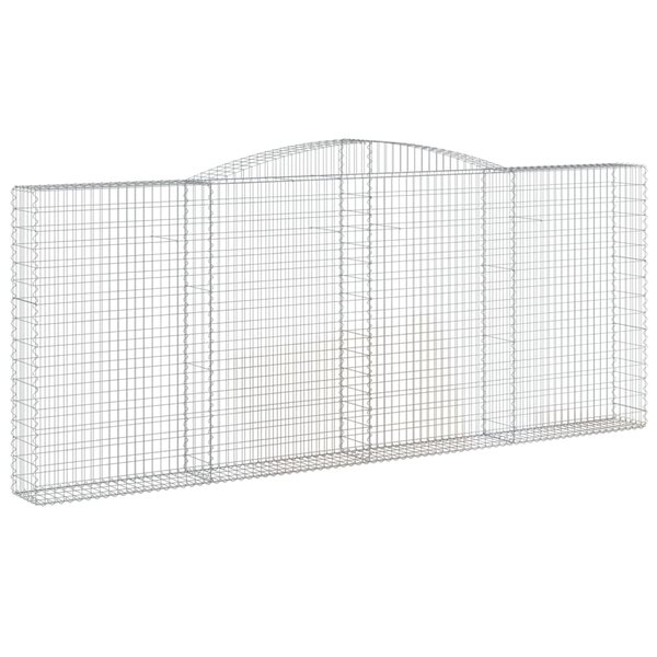 vidaXL Panier de gabions arqué 400x30x160/180 cm Fer galvanisé