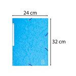 Chemise À Élastiques Maxi Capacity Carte Lustrée 425gm2 - A4 - Turquoise - X 25 - Exacompta