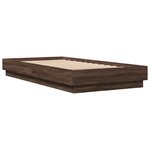 vidaXL Cadre de lit chêne marron 90x190 cm bois d'ingénierie