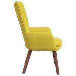 Fauteuil relaxant vidaXL en velours jaune