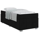 vidaXL Cadre de lit avec matelas Noir 120 x 190 cm tissu