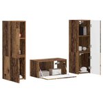 vidaXL Ensemble meuble TV 5 Pièces Bois Ancien Bois d'ingénierie