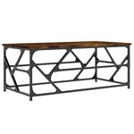 vidaXL Table basse Chêne fumé 100x50x40 cm Bois d'ingénierie