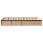 vidaXL Cadre de lit Marron 90 x 200 cm Bois massif en pin